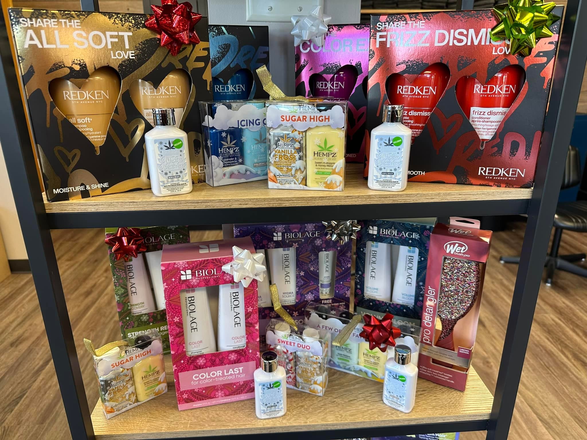 Salon product shelves